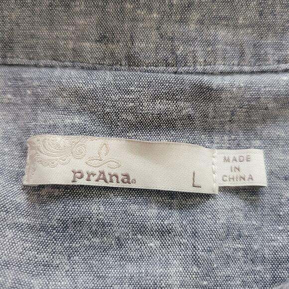 Prana Size L Snider Jacket Gray Lightweight Outdoor Hiking Casual Travel - Picture 7 of 8